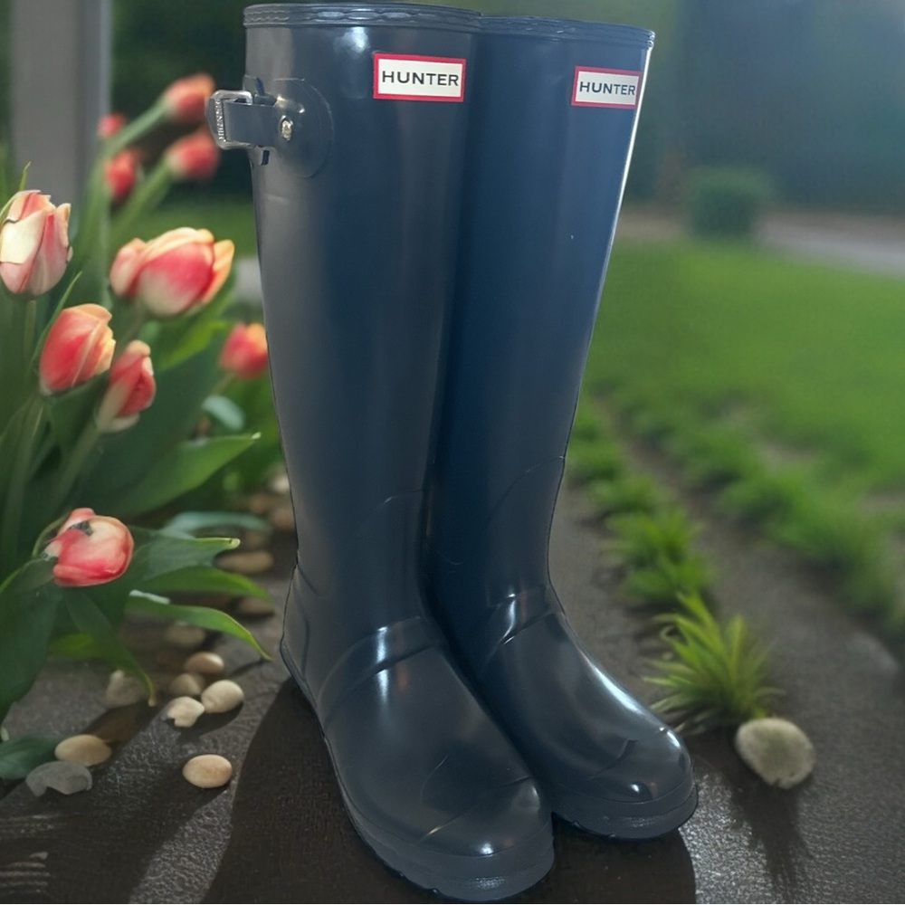 Hunter Classic Blue Rain Boots
